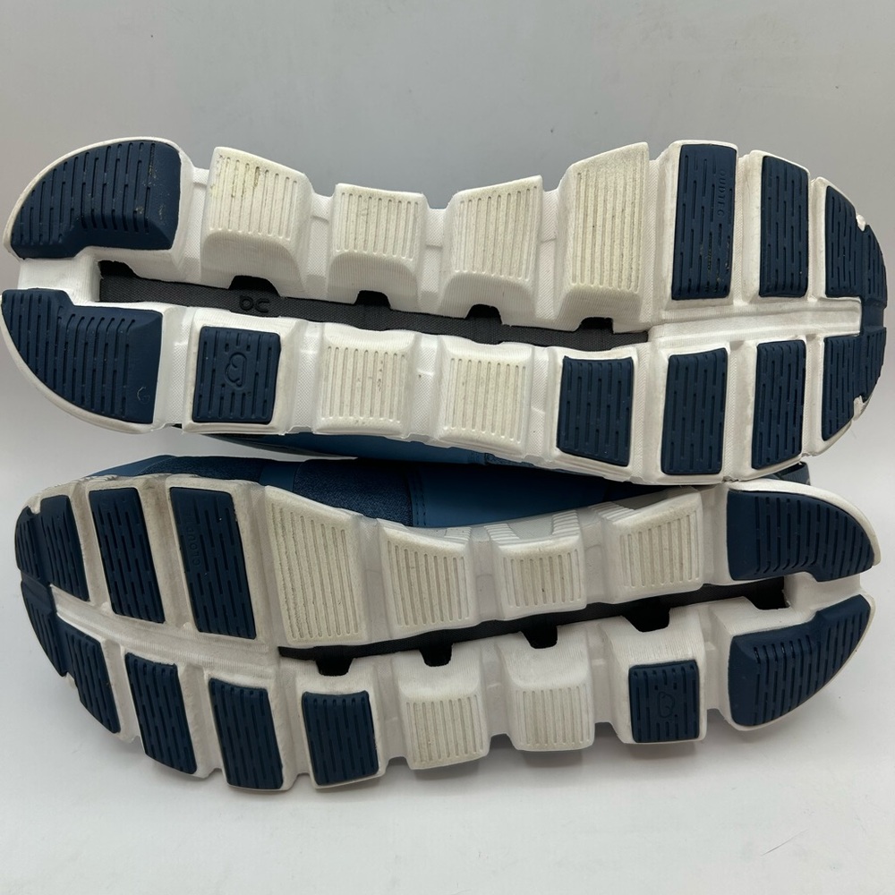 Like NEW Men's On Cloud 5 Terry Neptune White & Blue Running Shoe Sneaker SZ 9.5 - Picture 13 of 16